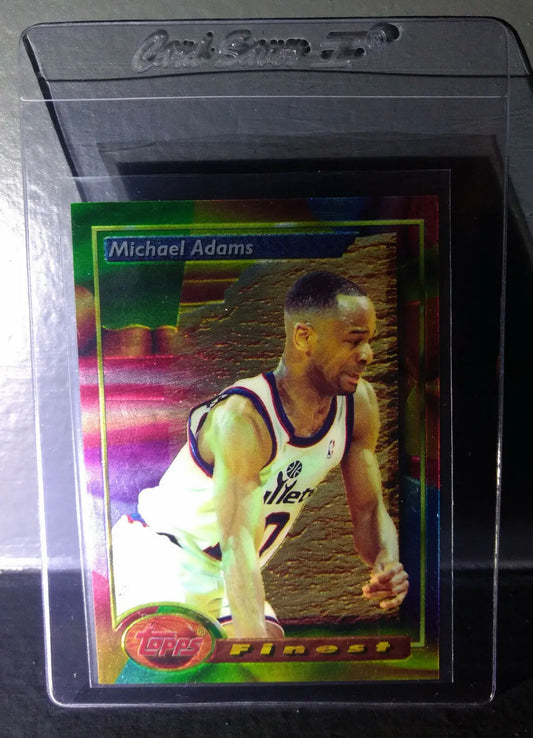 1993-94 Topps Finest Michael Adams #56 Basketball Card - Basketball Card Single