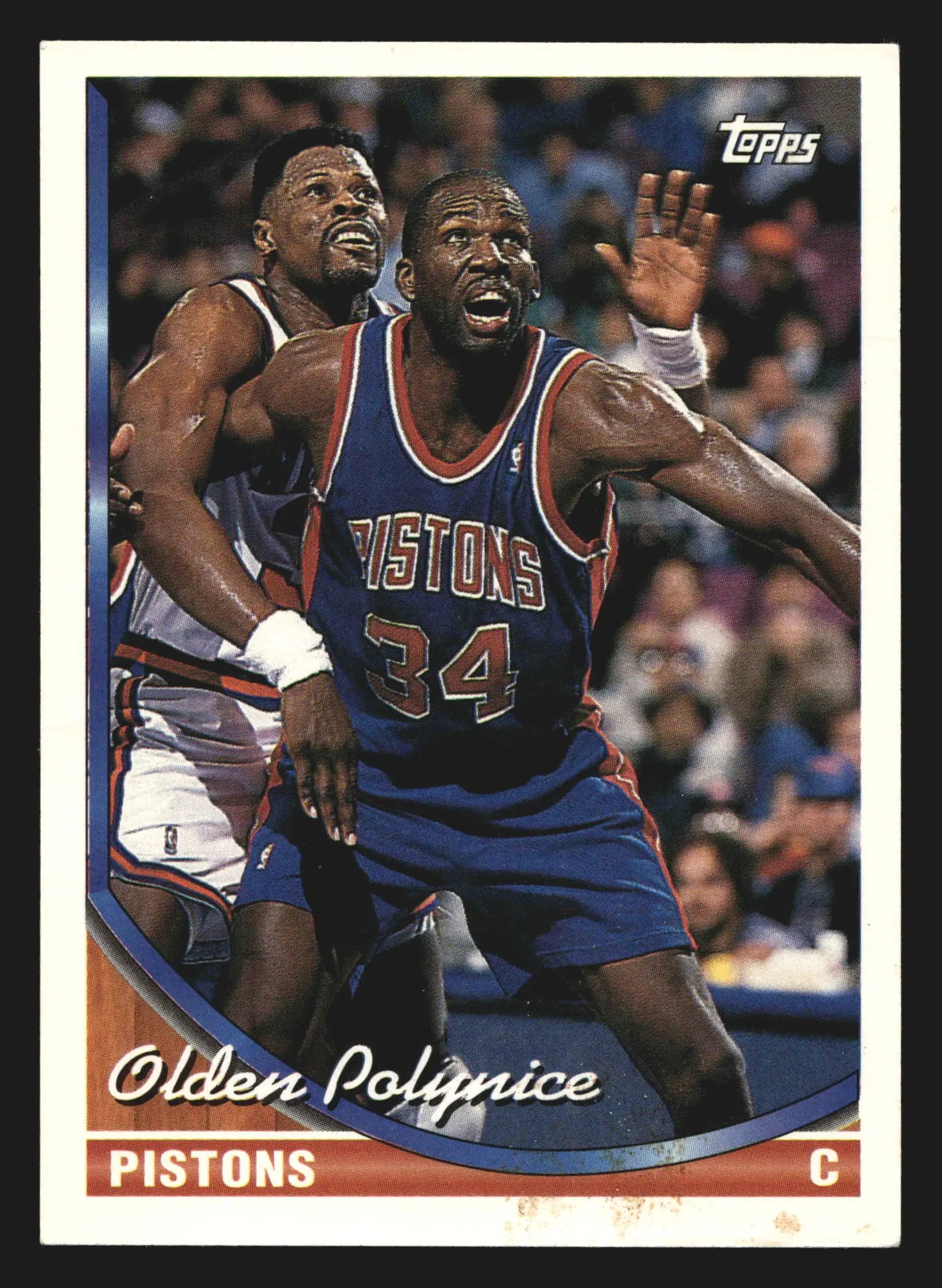 1993-94 Topps Olden Polynice #48 Detroit Pistons