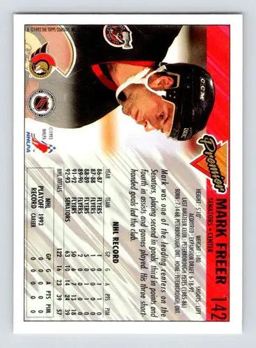 1993-94 Topps Premier #142 Mark Freer NM-MT Senators - Hockey Card Single