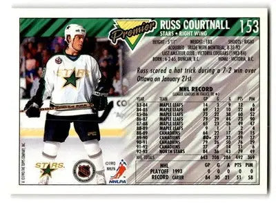 1993-94 Topps Premier #153 Russ Courtnall - Hockey Card Single