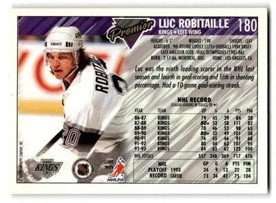 1993-94 Topps Premier #180 Luc Robitaille - Hockey Card Single