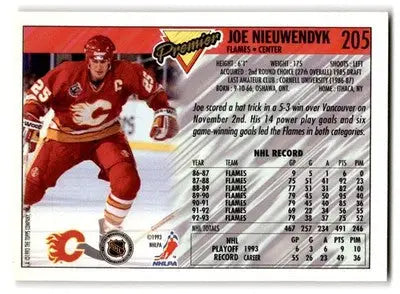 1993-94 Topps Premier #205 Joe Nieuwendyk Gold - Hockey Card Single