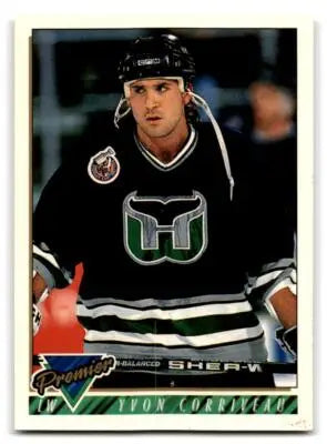 Hockey trading card of Yvon Corriveau from 1993-94 Topps Premier series