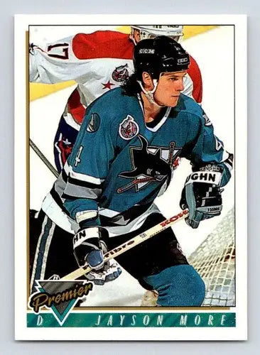 Jayson More hockey card from 1993-94 Topps Premier with original gloss, typically sells