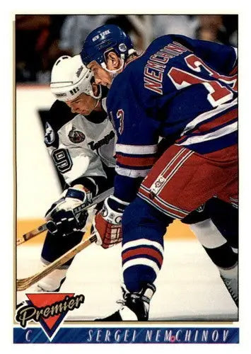 Hockey trading card from Topps Premier 1993-94 featuring Sergei Nemchinov EX/NM