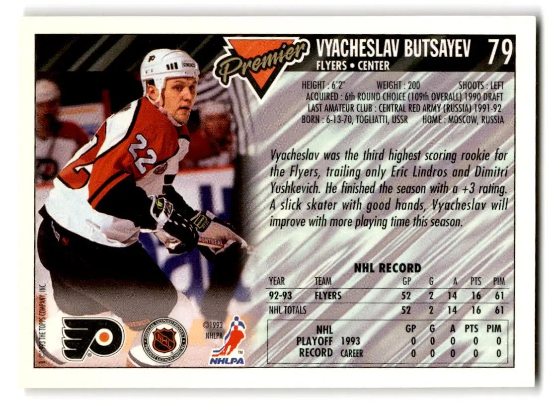 1993-94 Topps Premier #79 Vyacheslav Butsayev - Hockey Card Single