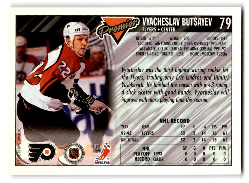 1993-94 Topps Premier #79 Vyacheslav Butsayev - Hockey Card Single