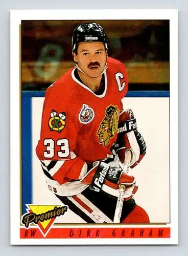 1993-94 Topps Premier #88 Dirk Graham NM-MT Blackhawks - Hockey Card Single