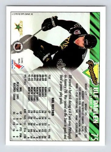 1993-94 Topps Premier Gold #75 Ulf Dahlen NM-MT Stars - Hockey Card Single