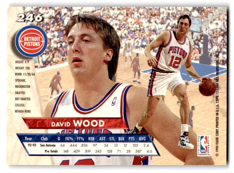 1993-94 Ultra #246 David Wood - Basketball Card Single