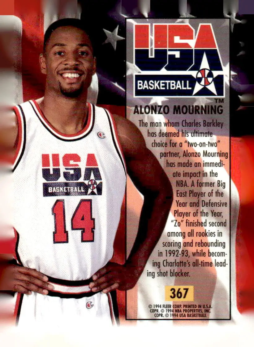 1993-94 Ultra #367 Alonzo Mourning - Basketball Card Single