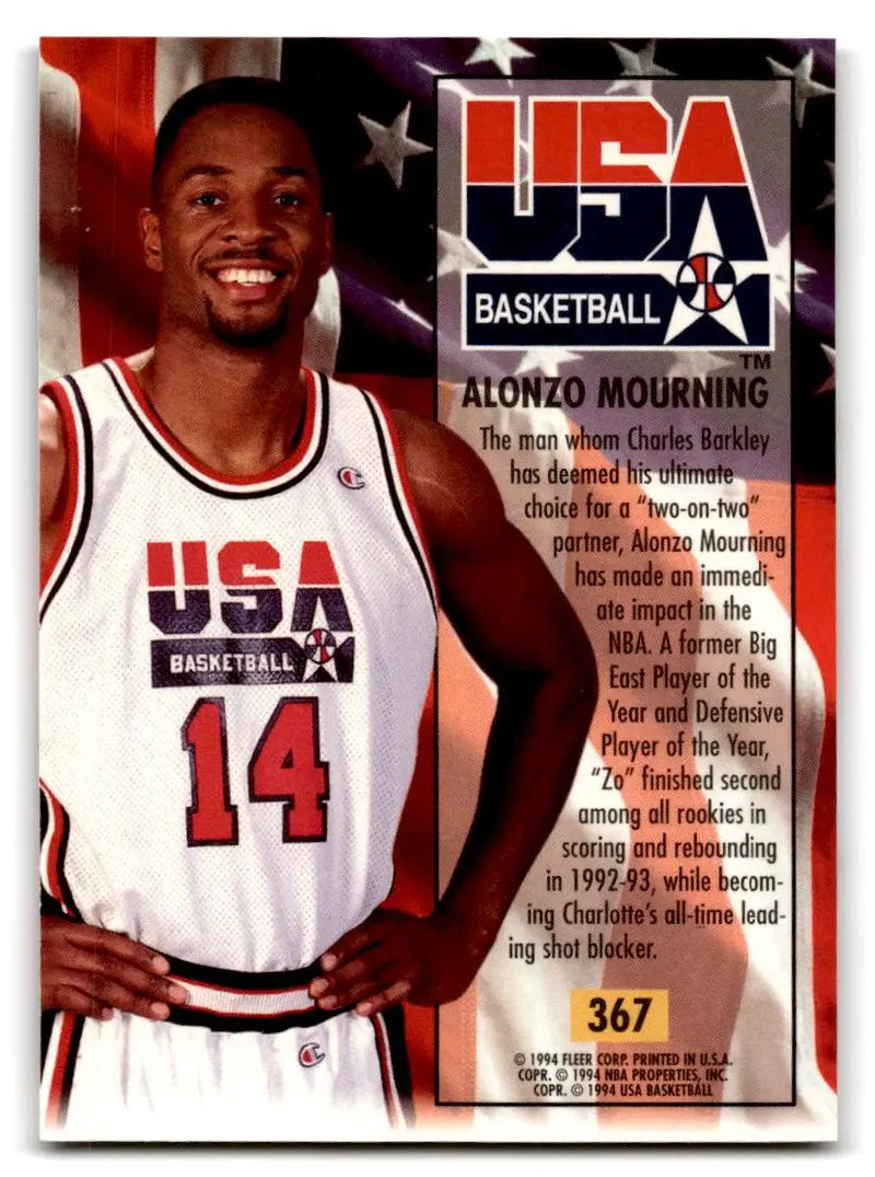 1993-94 Ultra #367 Alonzo Mourning - Basketball Card Single