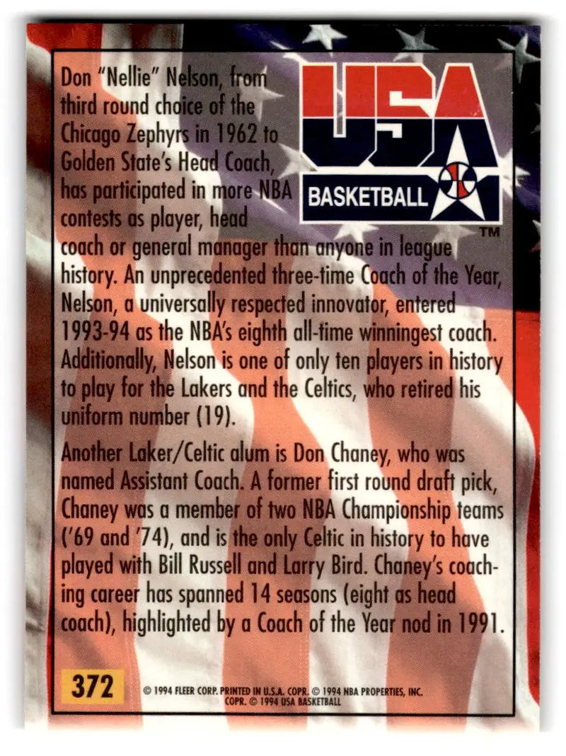 1993-94 Ultra #372 Don Nelson / Don Chaney - Basketball Card Single