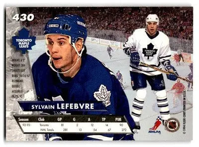 1993-94 Ultra #430 Sylvain Lefebvre - Hockey Card Single
