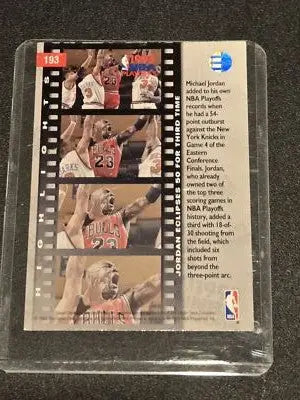 1993-94 Upper Deck #193 Jordan Scores 54 Points - Basketball Card Single