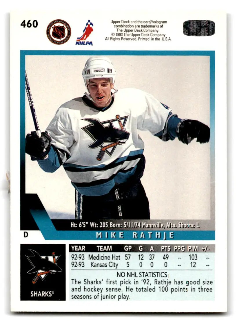 1993-94 Upper Deck #460 Mike Rathje - Hockey Card Single
