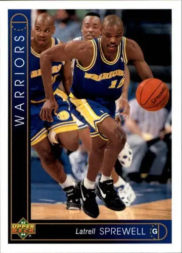 Original gloss of 1993-94 Upper Deck Latrell Sprewell Warriors basketball card