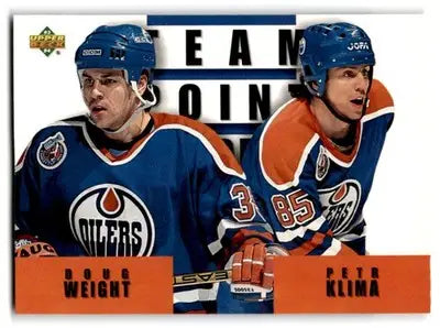 1993-94 Upper Deck Hockey Doug Weight Petr Klima #291 Edmonton Oilers