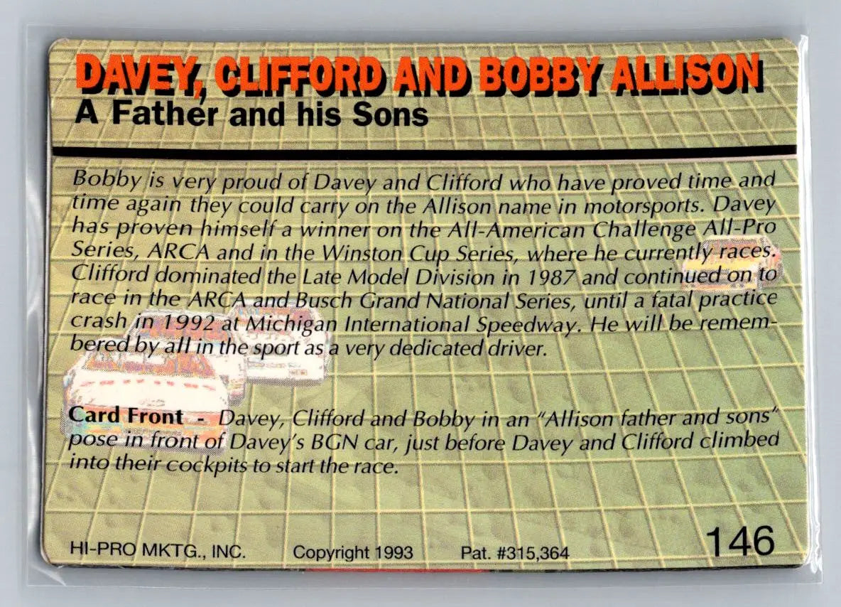 1993 Action Packed #146 Davey Clifford and Bobby - Other