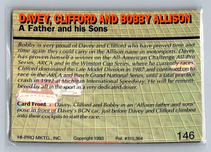 1993 Action Packed #146 Davey Clifford and Bobby - Other