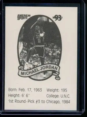 1993 American Sports Michael Jordan Basketball
