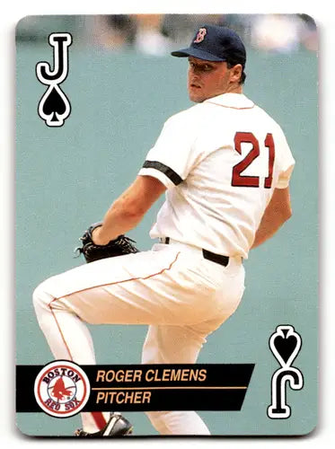 1993 Bicycle Aces #JS Roger Clemens NM Near Mint Red Sox ID:64164 - Baseball Card Single