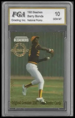 1993 Bleachers 23KT Barry Bonds #1/5000 FGA GEM/MT 10 - Baseball Card Single