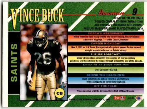 1993 Bowman #9 Vince Buck NM ID:45054 - Baseball Card Single