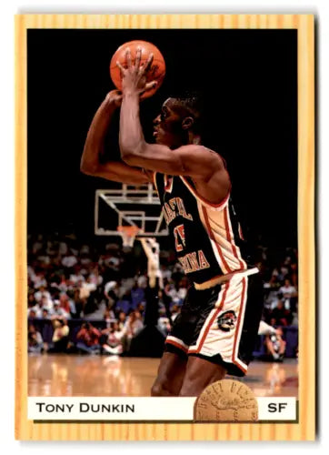 Original gloss basketball card of Tony Dunkin from the 1993 Classic Draft series
