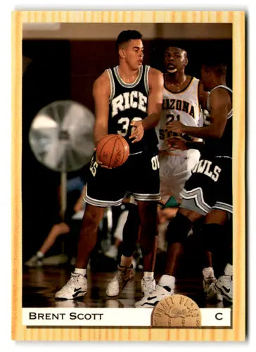 Basketball trading card of Brent Scott from 1993 Classic Draft with original gloss