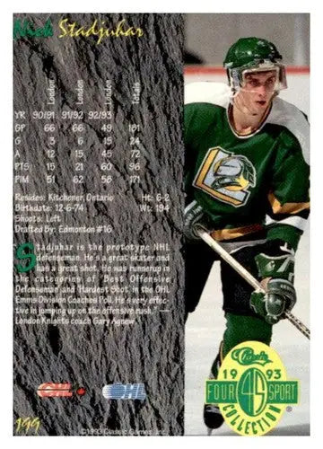 1993 Classic Four Sport #199 Nick Stajduhar NM Near Mint ID:65104 - Hockey Card Single