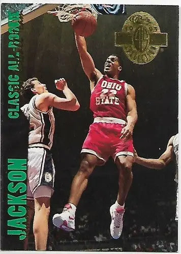 Original gloss Basketball card of Jimmy Jackson from 1993 Classic Four Sport Simply Sandoval