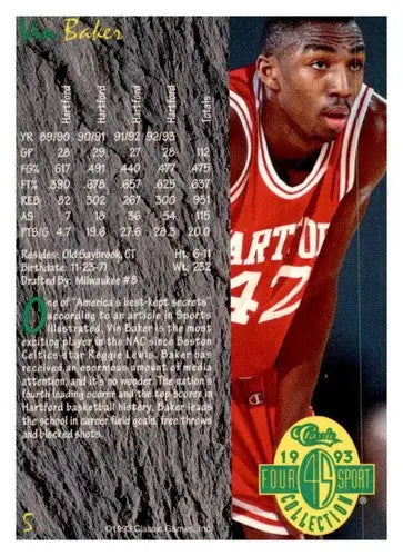 1993 Classic Four Sport #5 Vin Baker NM-MT - Basketball Card Single