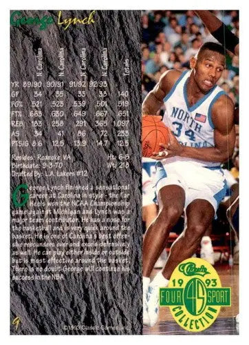 1993 Classic Four Sport #9 George Lynch NM Near Mint - Basketball Card Single