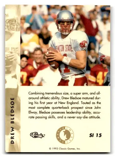 1993 Classic Four Sport Images Sudden Impact #SI15 Drew Bledsoe NM-MT P ID:70130 - Football Card Single