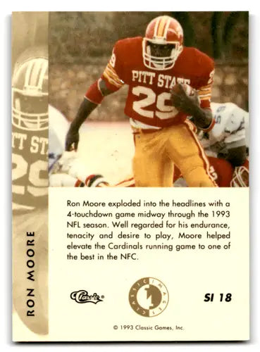 1993 Classic Four Sport Images Sudden Impact #SI18 Ron Moore NM-MT ID:70133 - Baseball Card Single