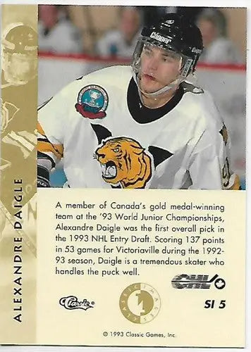 1993 Classic Four Sport Images Sudden Impact #SI5 Alexandre Daigle NM-MT - Hockey Card Single