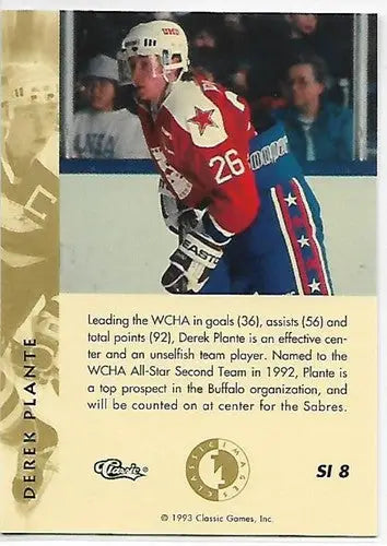 1993 Classic Four Sport Images Sudden Impact #SI8 Derek Plante NM Near Mint - Hockey Card Single