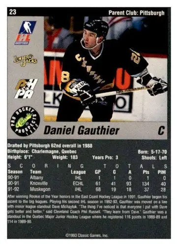 1993 Classic Pro Prospects #23 Daniel Gauthier NM Near Mint ID:65091 - Hockey Card Single
