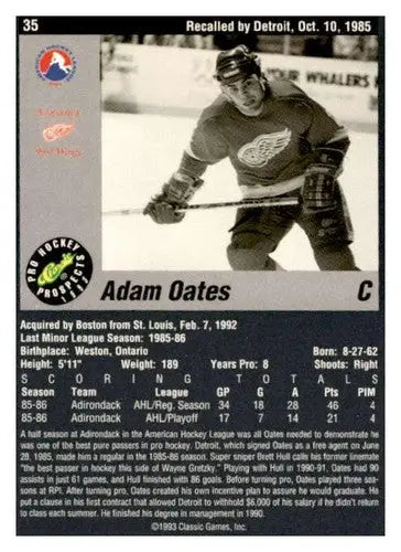 1993 Classic Pro Prospects #35 Adam oates EX/NM ID:65097 - Hockey Card Single