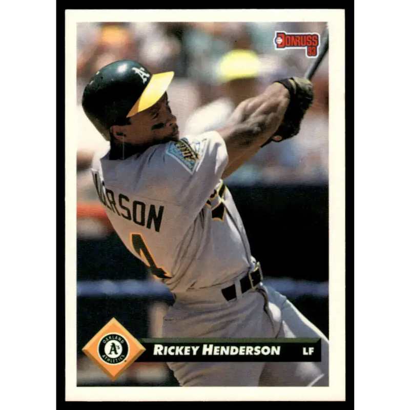 1993 Donruss #315 Rickey Henderson NM-MT Oakland Athletics Baseball Card - Baseball Card Single