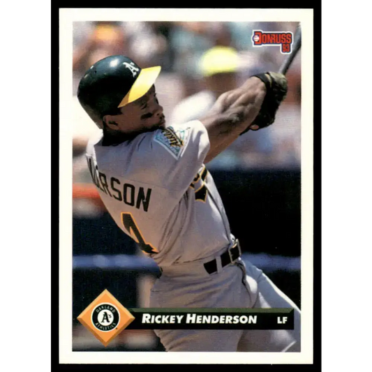 1993 Donruss #315 Rickey Henderson NM-MT Oakland Athletics Baseball Card - Baseball Card Single