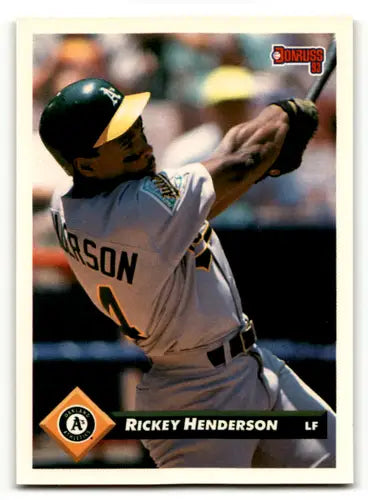 Rickey Henderson baseball card with original gloss from 1993 Donruss Simply Sandoval