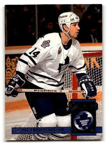 Original gloss Dave Andreychuk hockey card from 1993 Donruss #342 displayed by Simply Sandoval