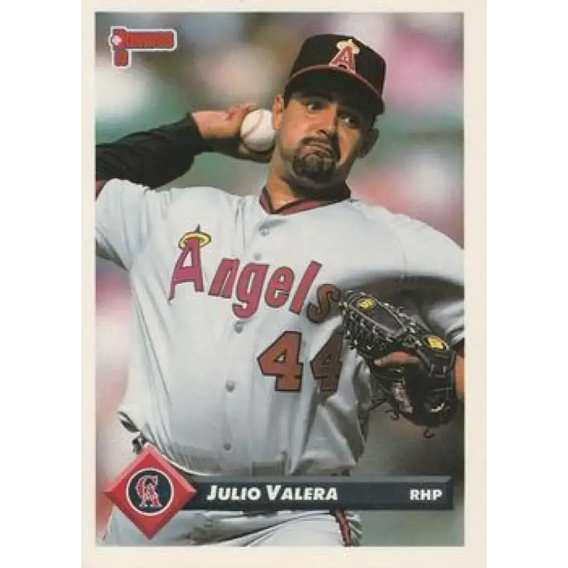 1993 Donruss #5 Julio Valera NM-MT California Angels Baseball Card - Baseball Card Single