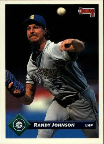 Original gloss 1993 Donruss Randy Johnson NM-MT Mariners baseball card image
