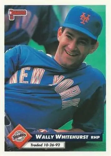1993 Donruss Wally Whitehurst Padres baseball card featuring original gloss and sports cards