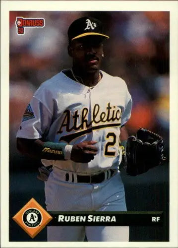 Original gloss 1993 Donruss Ruben Sierra NM-MT baseball card featuring Ruben Sierra Athletics
