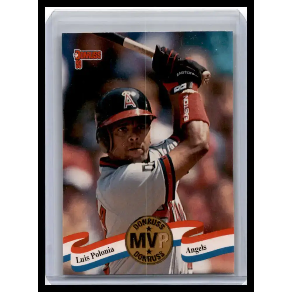 1993 Donruss #MVP-1 Luis Polonia NM-MT California Angels Baseball Card - Baseball Card Single