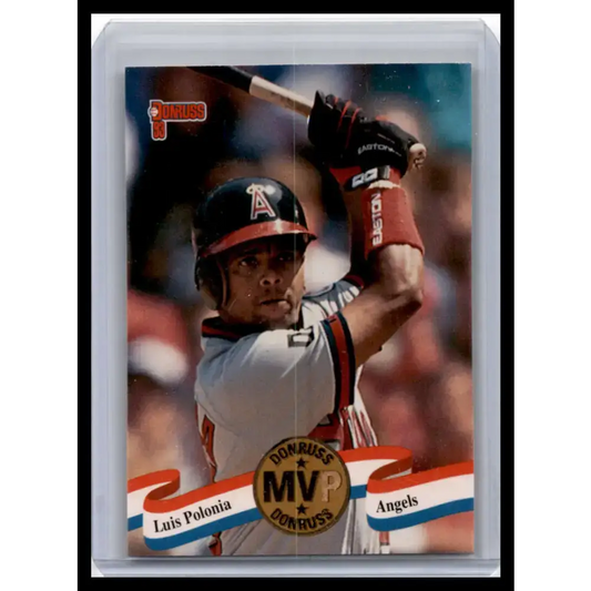 1993 Donruss #MVP-1 Luis Polonia NM-MT California Angels Baseball Card - Baseball Card Single